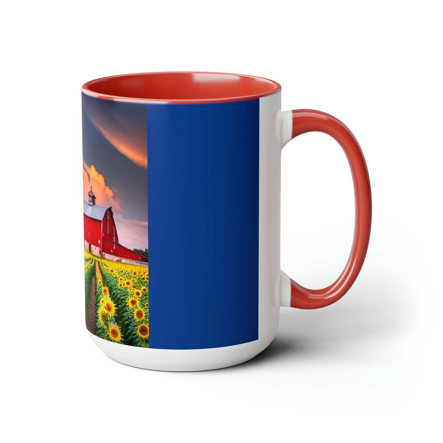 Graphic Design Covered Bridge Coffee Mugs, 15oz