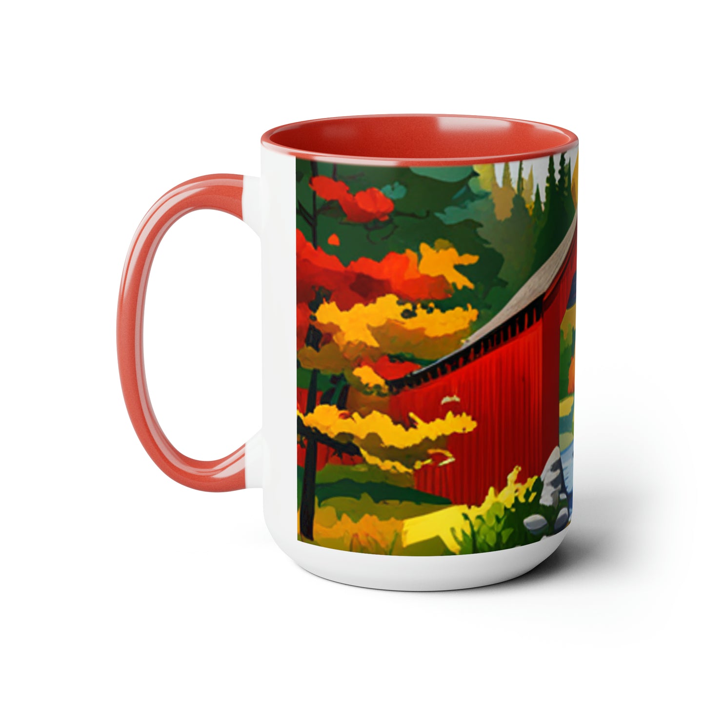 Two-Tone Coffee Mugs, 15oz