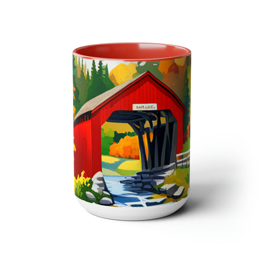 Two-Tone Coffee Mugs, 15oz