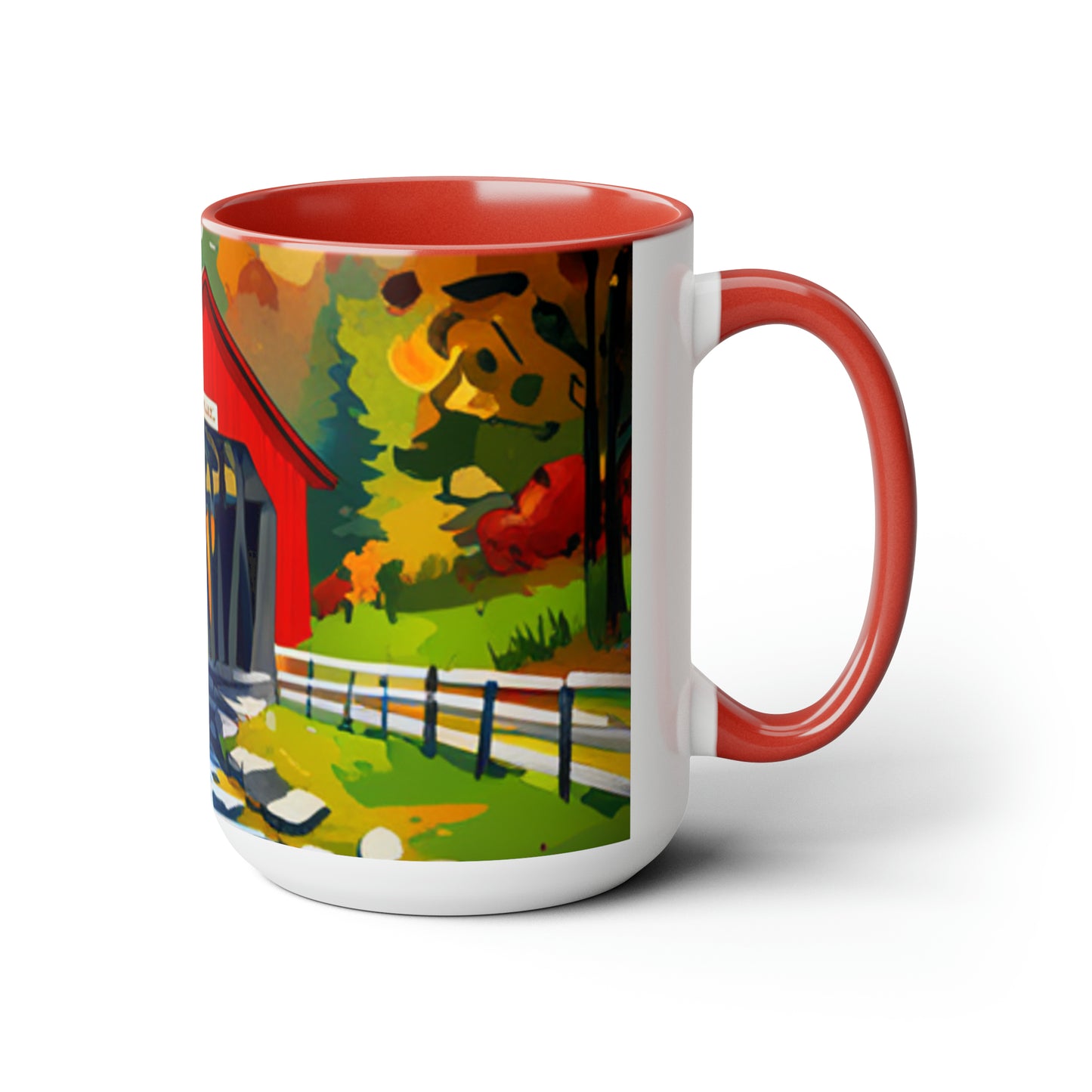 Two-Tone Coffee Mugs, 15oz