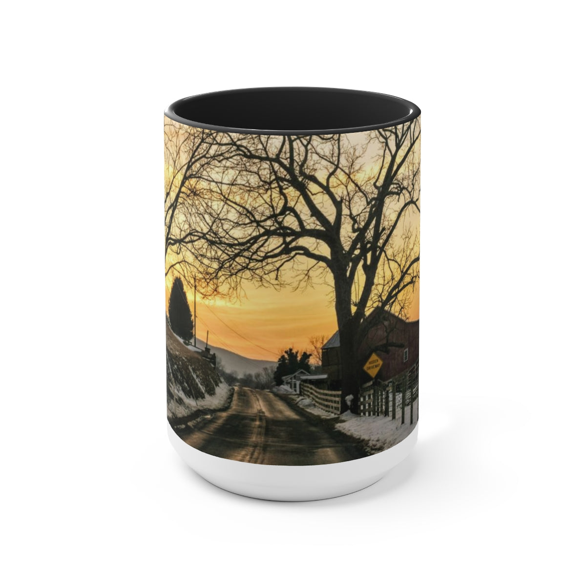 Farm Sunset Coffee Mugs, 15oz