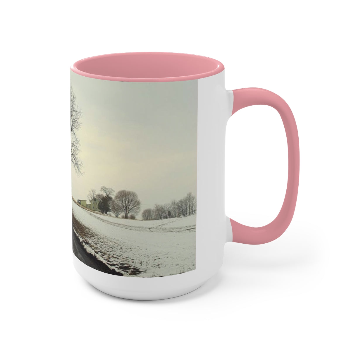 Wintery Woods Two-Tone Coffee Mugs, 15oz