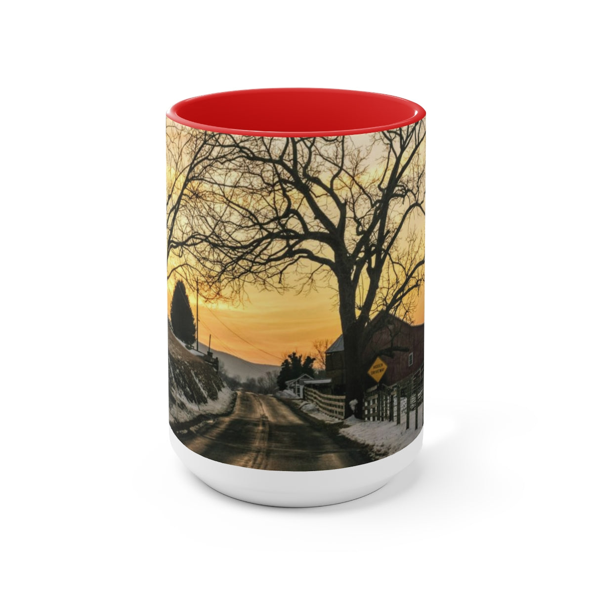 Farm Sunset Coffee Mugs, 15oz