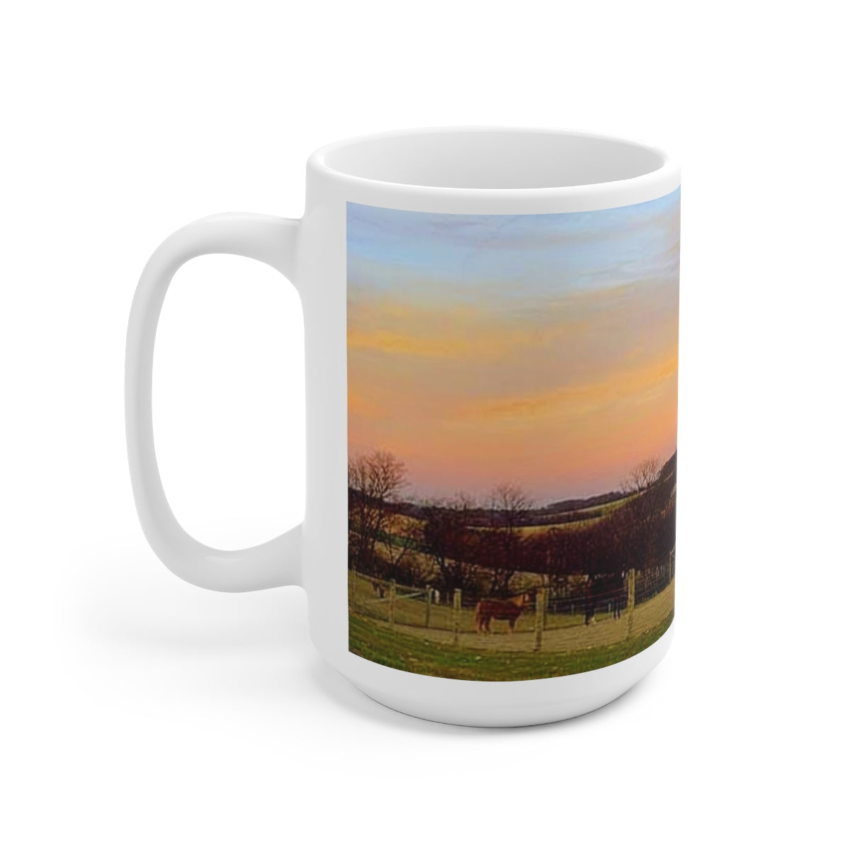 Moonlight Mountain Ceramic Mug 15oz