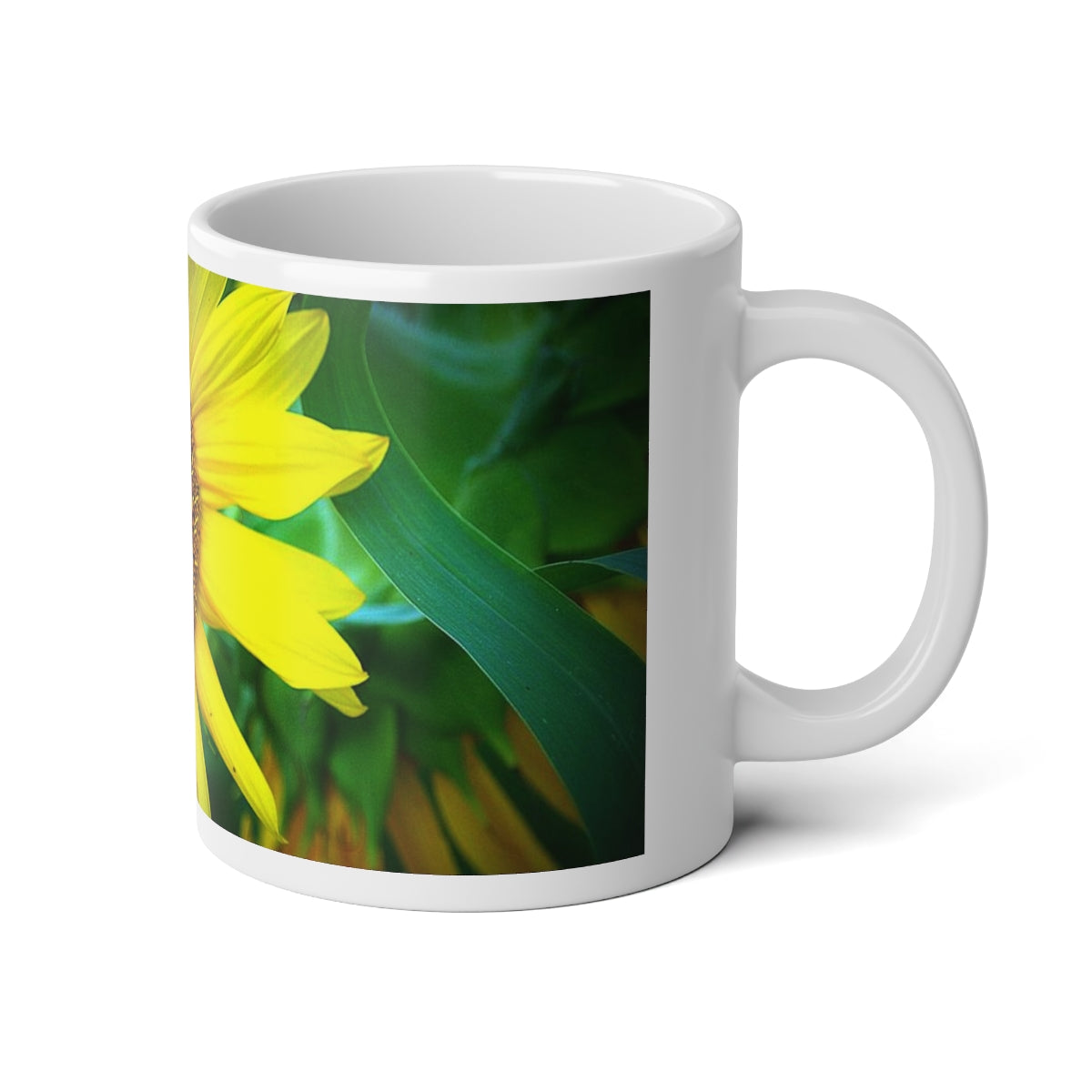 Splashy Sunflower Jumbo Mug, 20oz