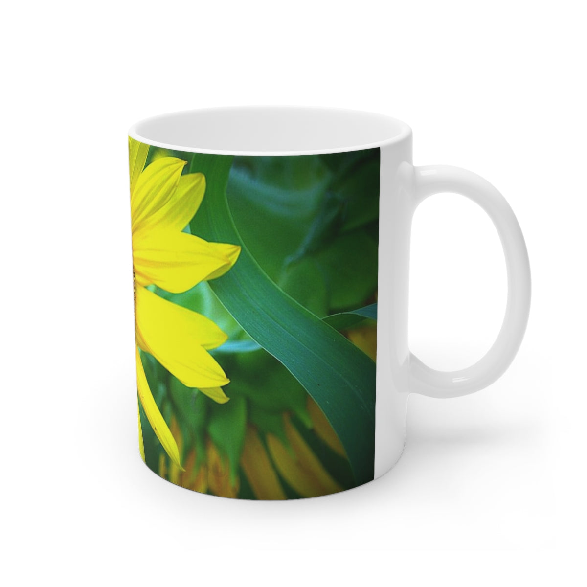 Showy Sunflower Ceramic Mug, 11oz and 15oz