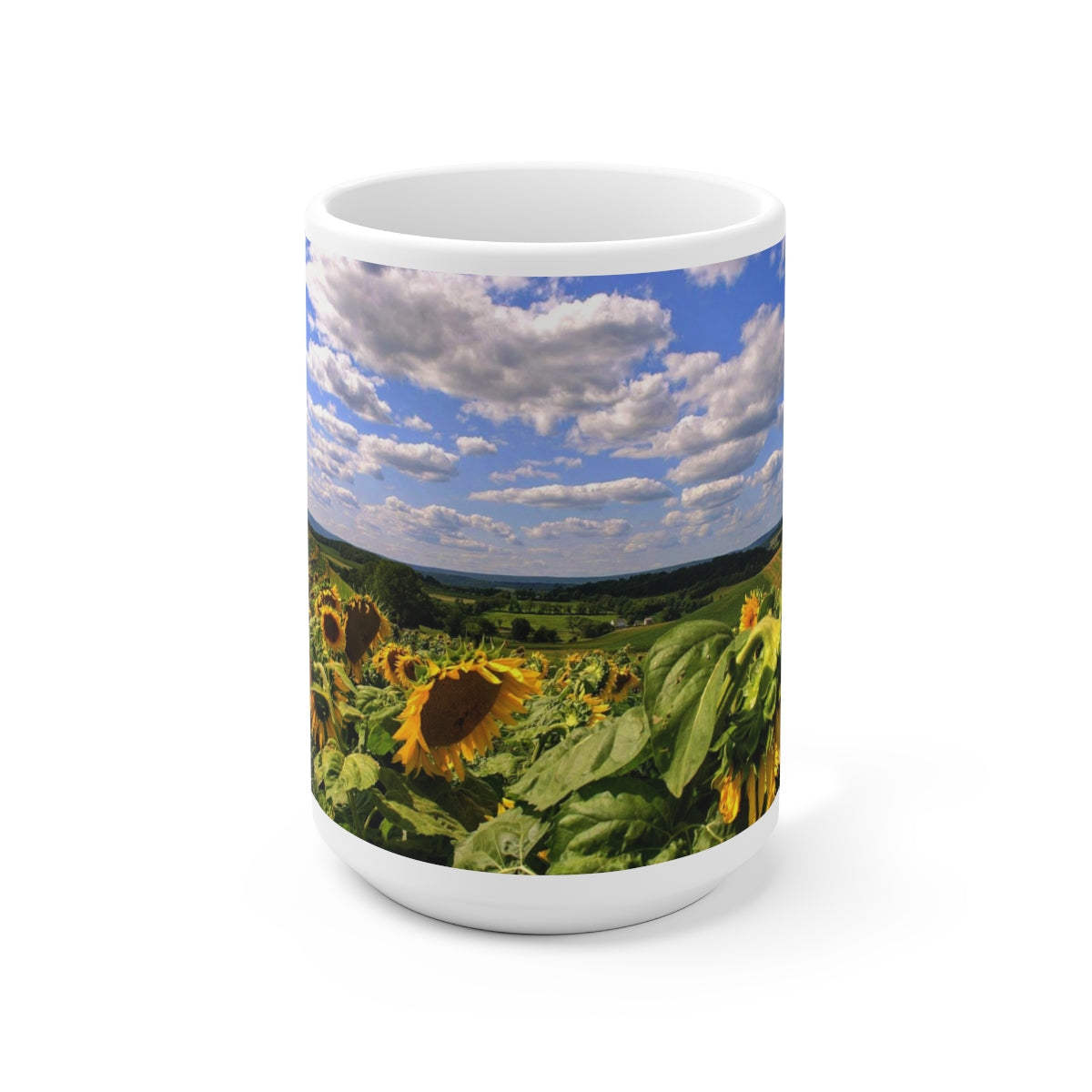 Ceramic Bright Day Sunflower  Mug 15oz