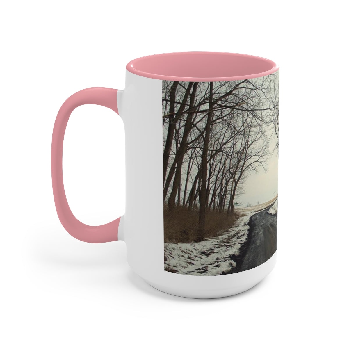 Wintery Woods Two-Tone Coffee Mugs, 15oz