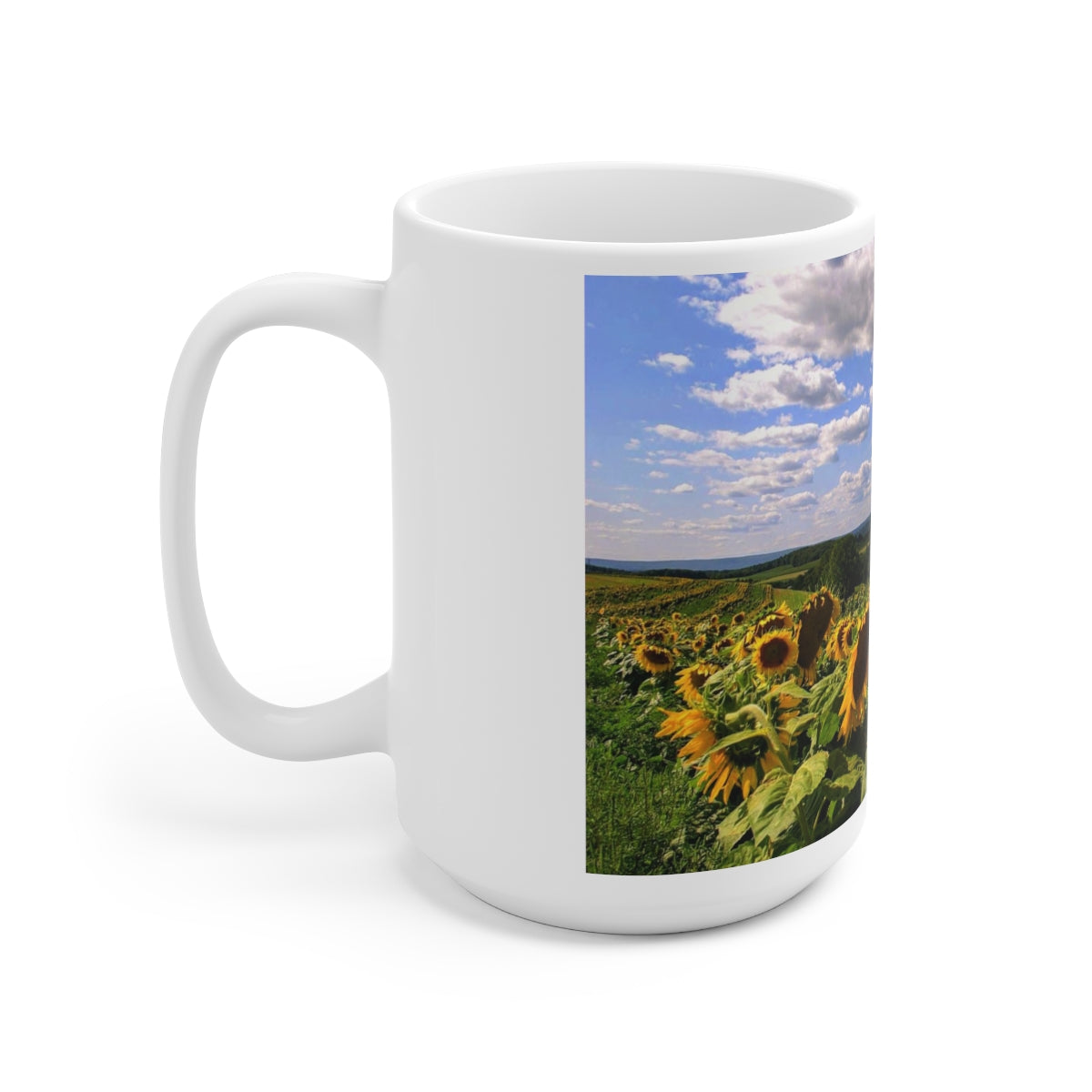 Ceramic Bright Day Sunflower  Mug 15oz