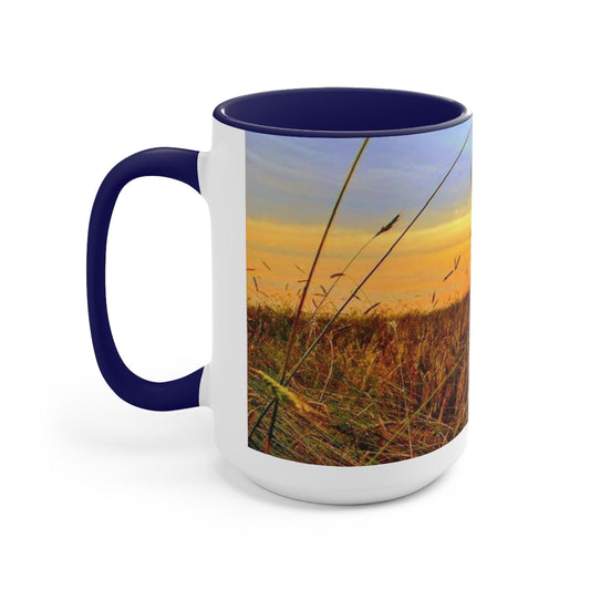 Field Sunset Two-Tone Coffee Mugs, 15oz