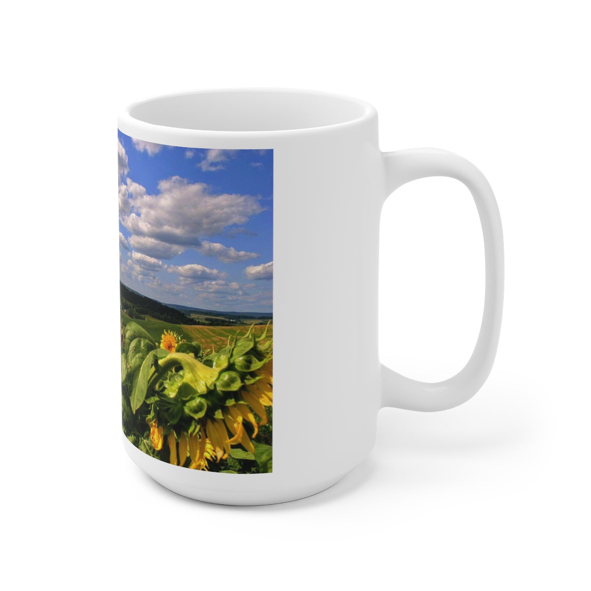 Ceramic Bright Day Sunflower  Mug 15oz